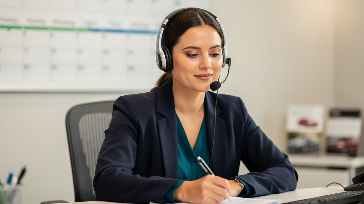 BDC agent making a patient long-term follow-up call to a prospective buyer